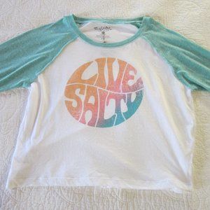 Salt Life Top Size (?) 3/4 Sleeve "Salty Life" T Shirt